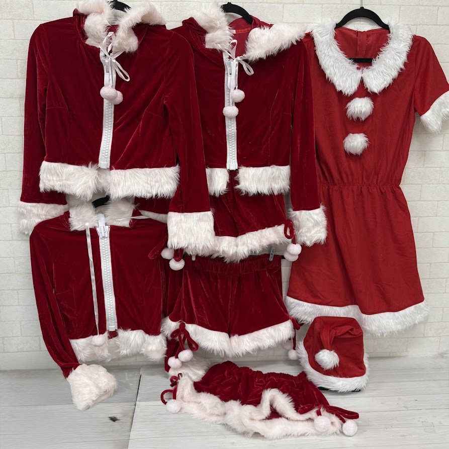 【B708-11】サンタコスプレ衣装 レディース クリスマス拍卖