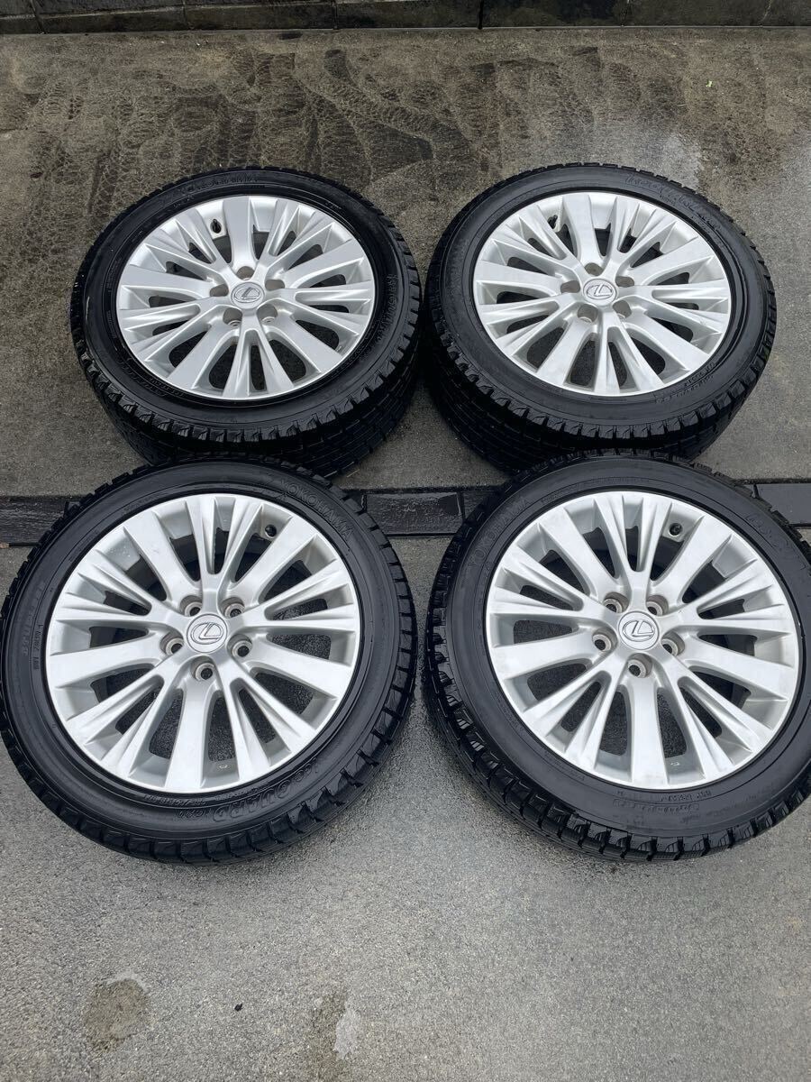 30系/20系アルファードジャンク1本パンク(235/50R18)ヨコハマスタッドレスタイヤ トヨタ純正アルミホイール レクサスキャップ付き拍卖
