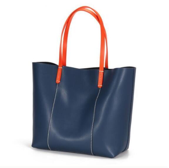 人気品 本革 イタリアン メンズ トートバッグ ネイビー バック レザー トート 青 鞄 カジュアル 牛革 新品 本革 ビジネス拍卖