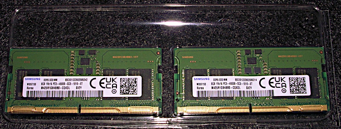 【ジャンク】SAMSUNG PC5-4800B-SCO-1010-XT 8GB×2拍卖