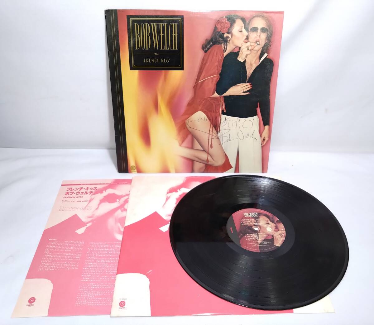 ▲☆G3 直筆サイン入り!BOB WELCH ボブ・ウェルチ FRENCH KISS フレンチ・キッス SP-11663 CAPITOL LP 希少 レア拍卖