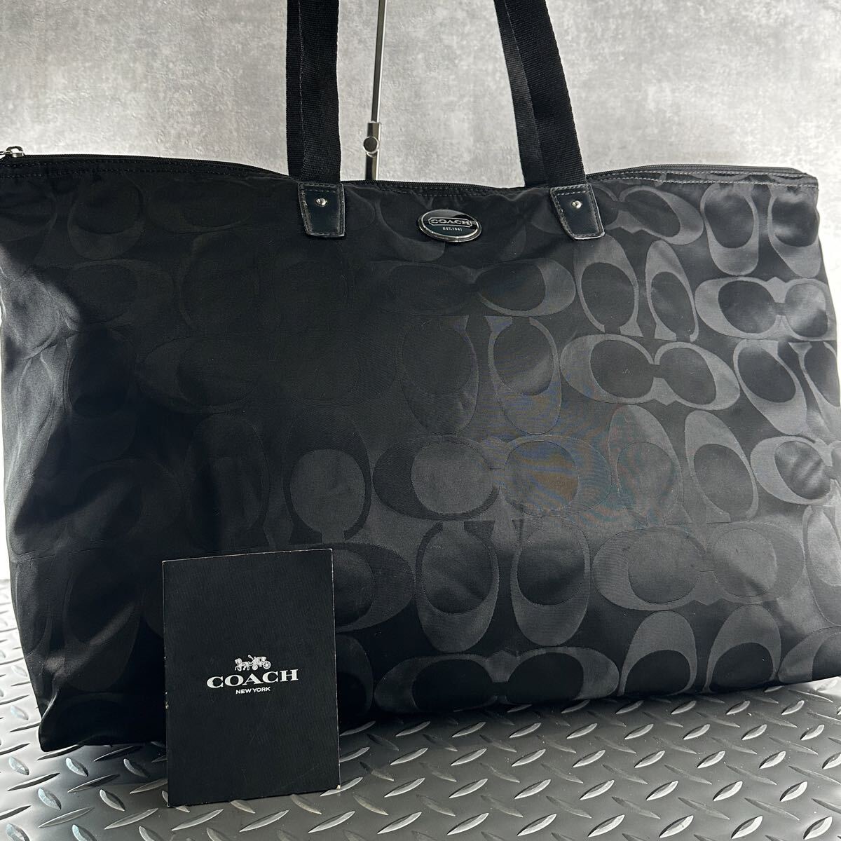 1円■COACH コーチ■ボストンバッグ トートバッグ ビジネスバッグ 特大サイズ A4 メンズ レディース ブラック 黒 ショルダー拍卖