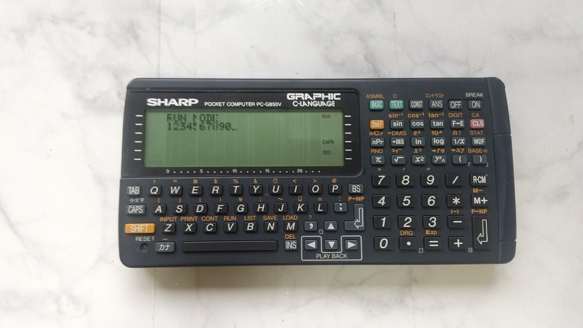 K5413 SHARP POCKET COMPUTER PC-G850V 昭和レトロ ポケットコンピューター/シャープ /現状品 通電OK 送料無料 JUNK拍卖