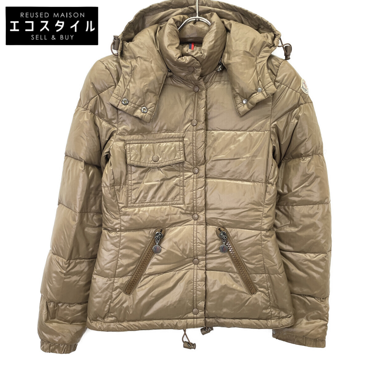MONCLER モンクレール Z4H0050 ベレンジェール ベージュ ダウンジャケット ブラウン 0 ジャケット ポリエステル レディース 中古拍卖