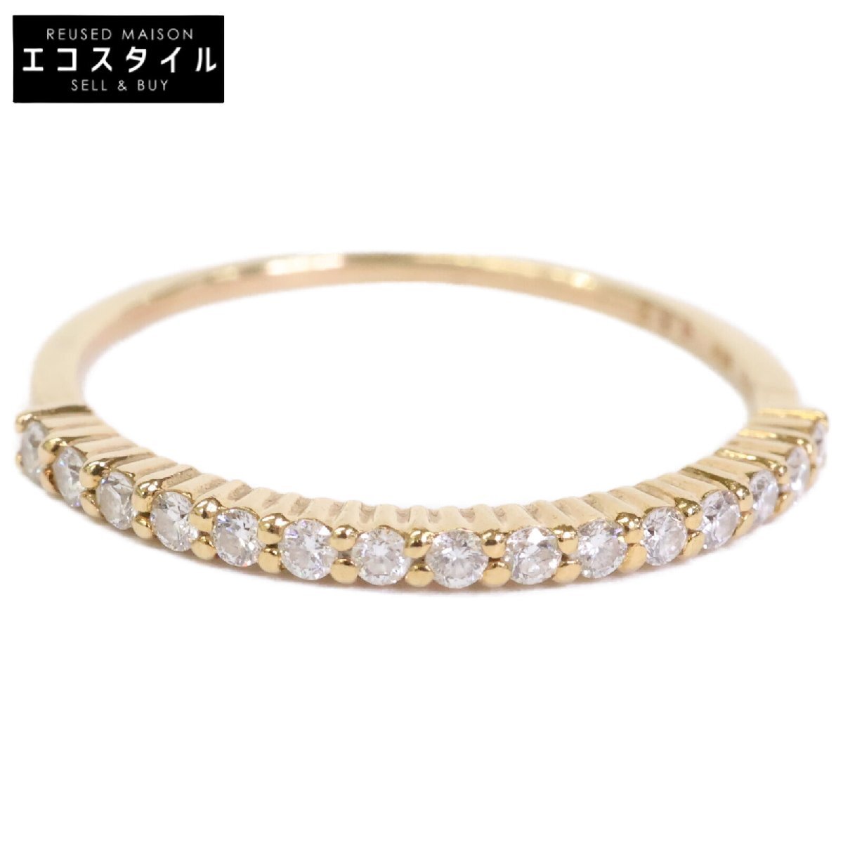 ete エテ K18 0.12 ダイヤモンド ピンキー リング 指輪 イエローゴールド レディース拍卖