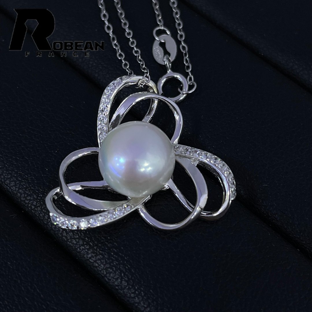 上品 EU製 定価6万円★ROBEAN・淡水真珠・ペンダント★天然パール パワーストーン s925 アコヤ真珠 本真珠 オシャレ 10-11mm P8010038拍卖