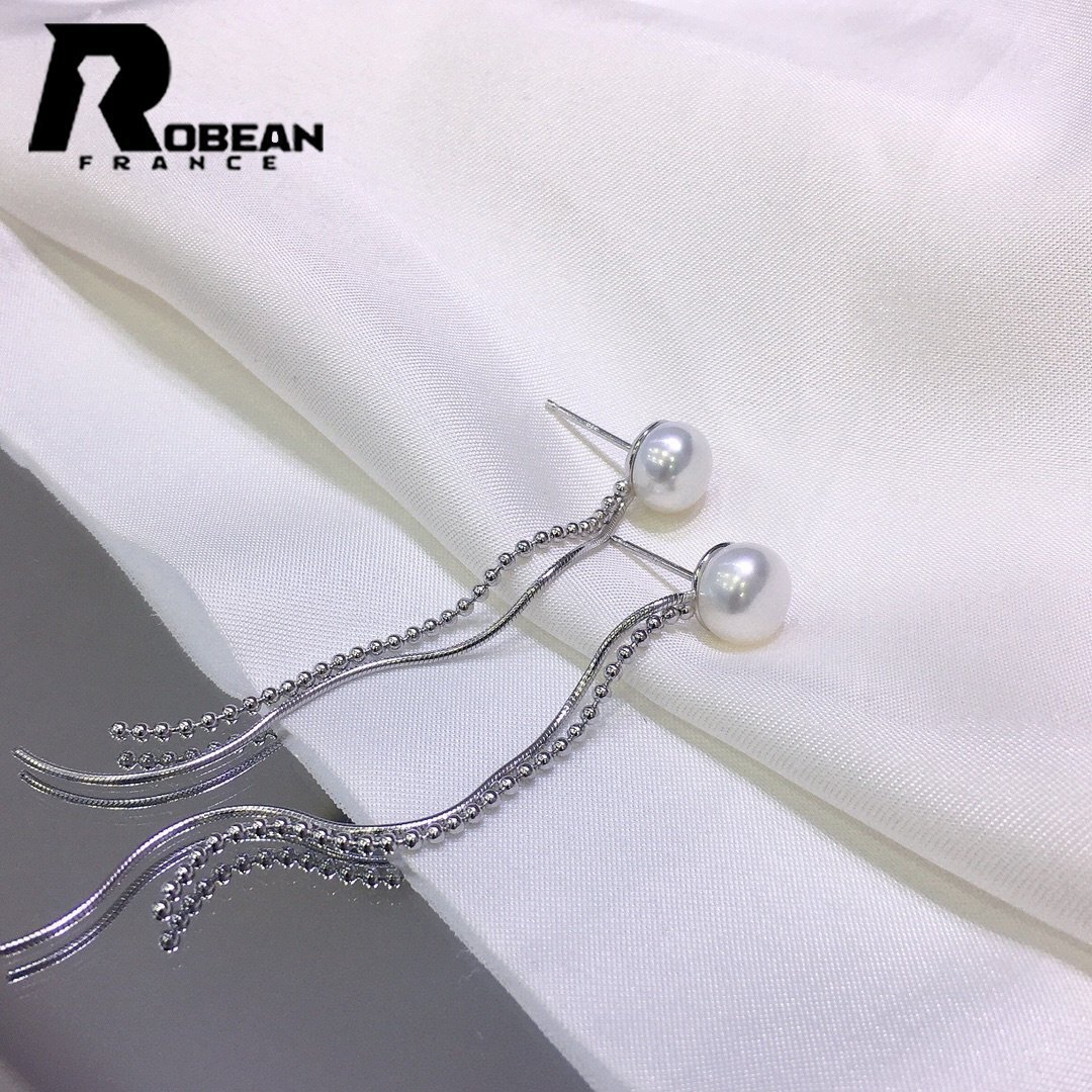 逸品 EU製 定価6万円★ROBEAN・淡水真珠・ピアス★天然パール パワーストーン s925 アコヤ真珠 本真珠 綺麗 オシャレ 8-8.5mm E8010840拍卖