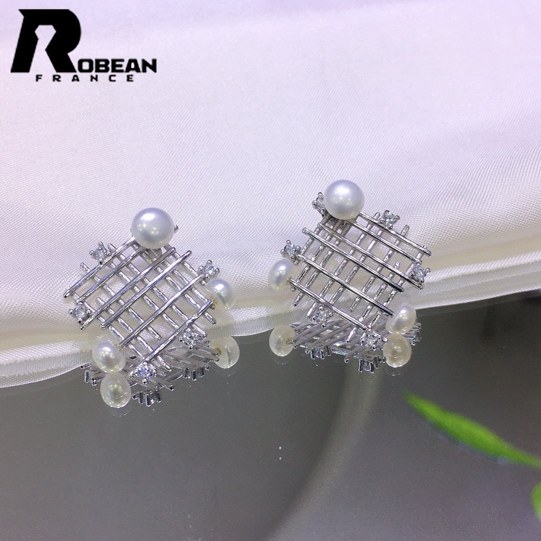 夢色 EU製 定価6万円★ROBEAN・淡水真珠・ピアス★天然パール パワーストーン s925 アコヤ真珠 本真珠 綺麗 オシャレ 5-6mm E11561271拍卖