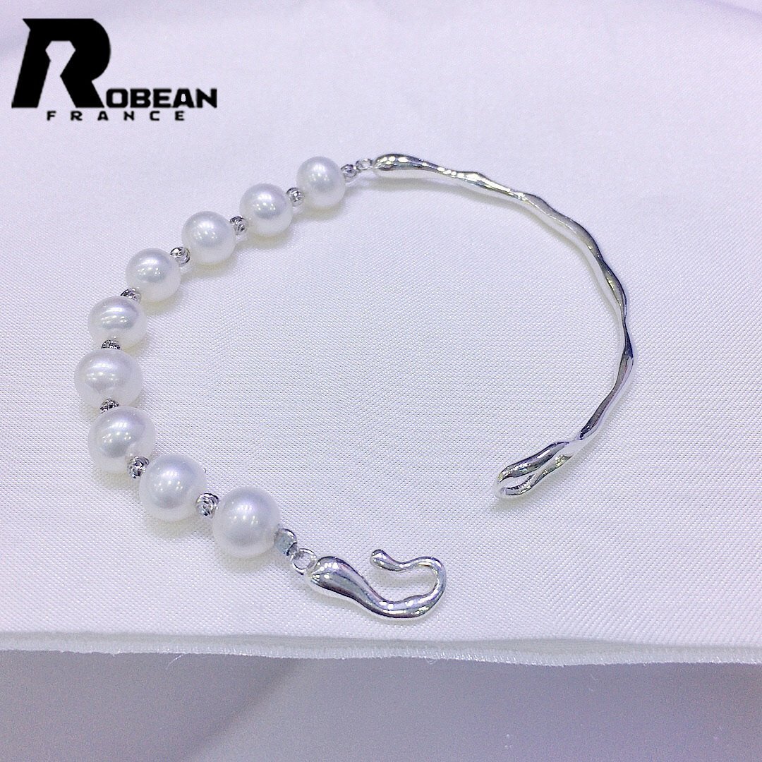 綺麗 EU製 定価7万円★ROBEAN・淡水真珠・ブレスレット★天然パール パワーストーン s925 アコヤ真珠 本真珠 オシャレ S0079109拍卖