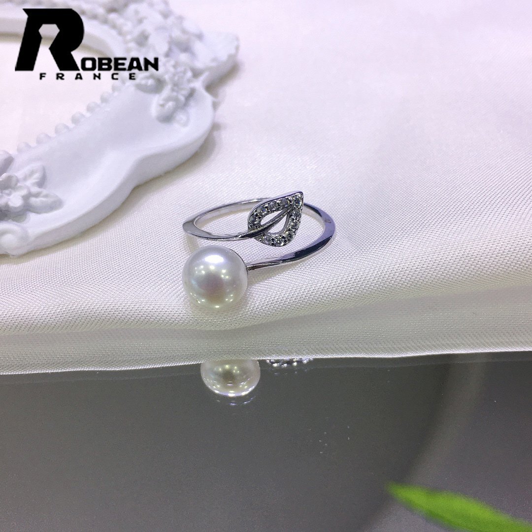 逸品 EU製 定価5万円★ROBEAN・真珠・リング★天然パール パワーストーン 指輪 アコヤ真珠 本真珠 シルバー925 7.5-8mm R2008012拍卖