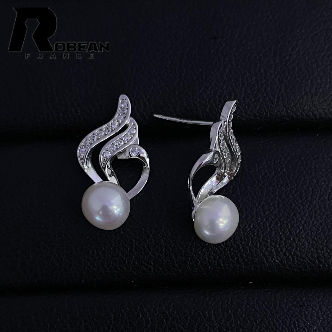 レア EU製 定価5万円★ROBEAN・淡水真珠・ピアス★天然パール パワーストーン s925 アコヤ真珠 本真珠 綺麗 オシャレ 6-7mm E8606949拍卖