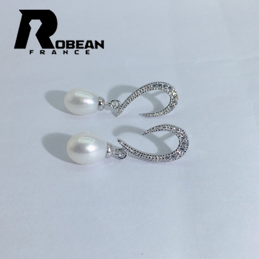 綺麗 EU製 定価5万円★ROBEAN・淡水真珠・ピアス★天然パール パワーストーン s925 アコヤ真珠 本真珠 綺麗 オシャレ 6.5-7mm E11793112拍卖