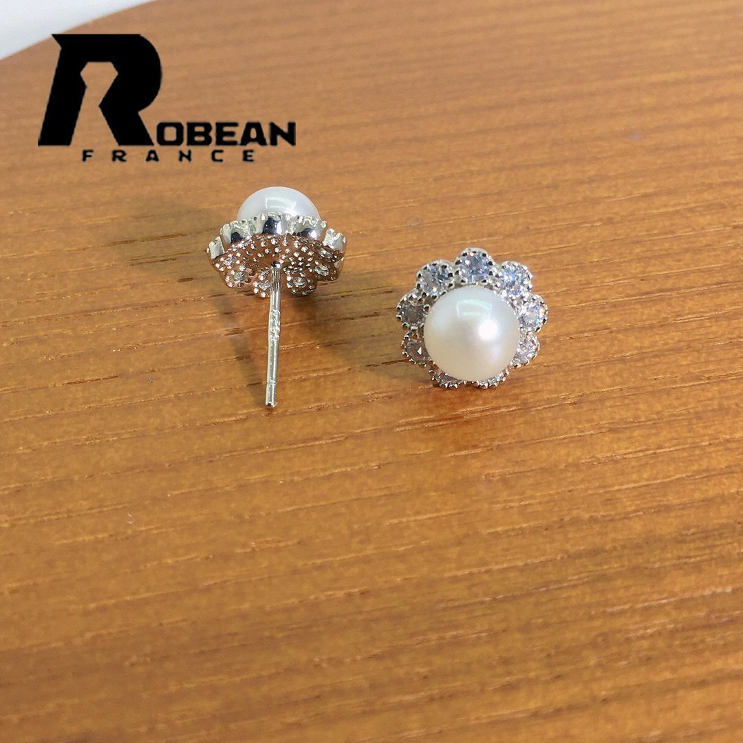 レア EU製 定価5万円★ROBEAN・淡水真珠・ピアス★天然パール パワーストーン s925 アコヤ真珠 本真珠 綺麗 オシャレ 6-6.5mm E9006103拍卖