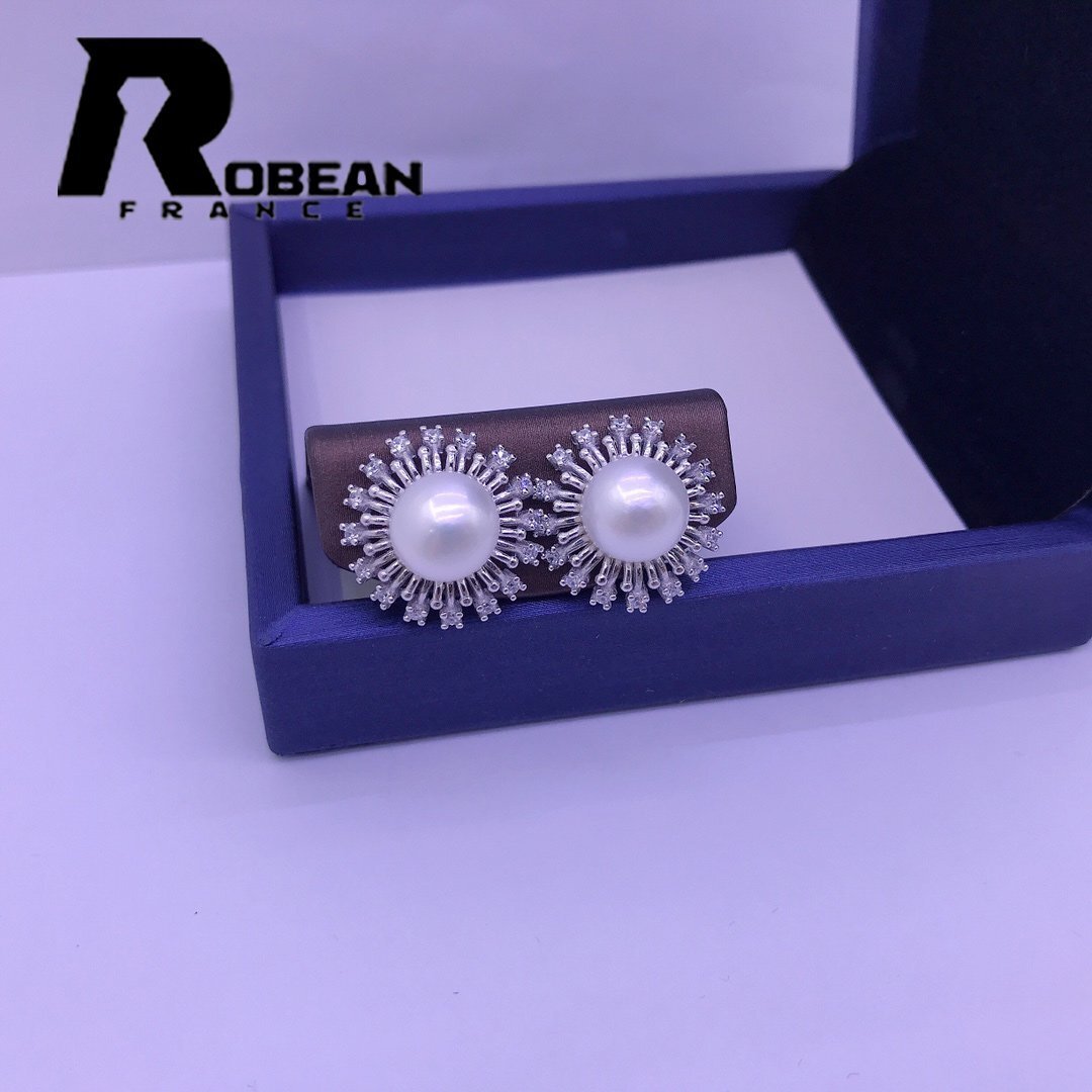 上級 EU製 定価5万円★ROBEAN・淡水真珠・ピアス★天然パール パワーストーン s925 アコヤ真珠 本真珠 綺麗 オシャレ 8-9mm E11092138拍卖