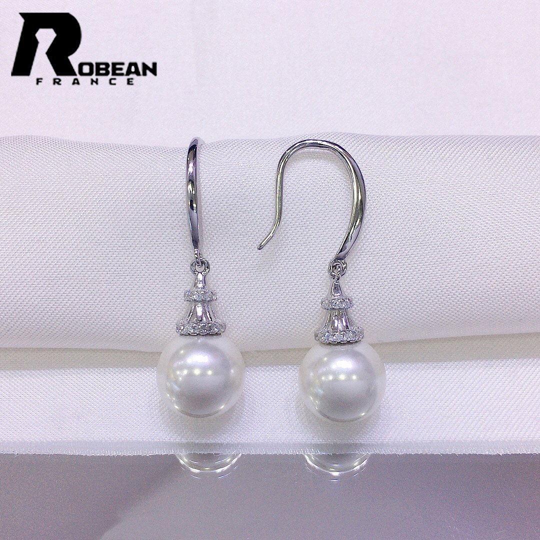 上品 EU製 定価5万円★ROBEAN・淡水真珠・ピアス★天然パール パワーストーン s925 アコヤ真珠 本真珠 綺麗 オシャレ 9-10mm SE11101297拍卖
