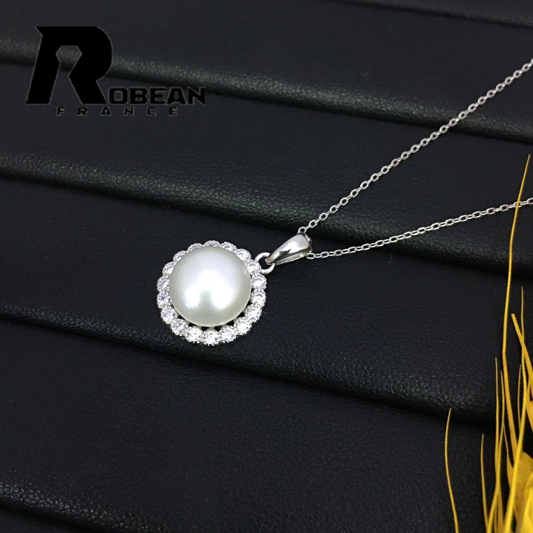 上級 EU製 定価8万円★ROBEAN・淡水真珠・ペンダント★天然パール パワーストーン s925 アコヤ真珠 本真珠 オシャレ 9-10mm P1110770拍卖