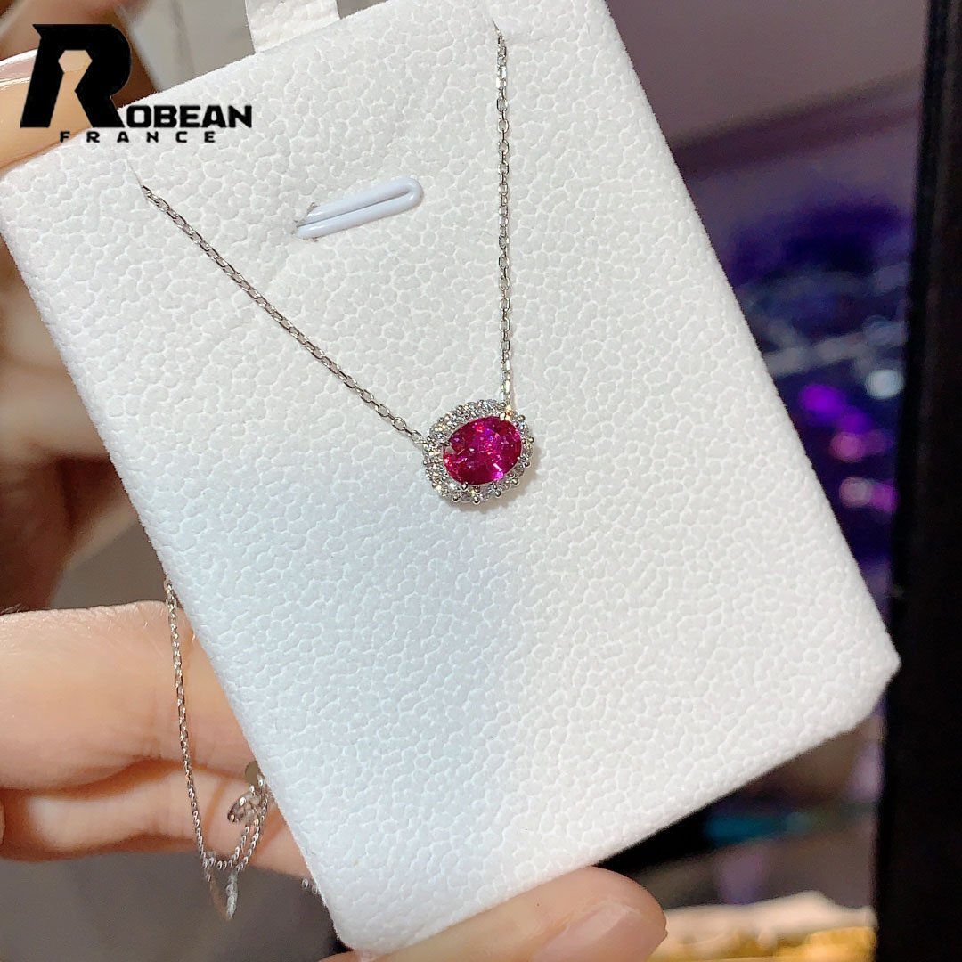 絶賛 EU製 定価478万円★ROBEAN・ルビー・ダイヤモンド・ネックレス★パワーストーン 天然石 綺麗 勝利の石 プレゼント K18(18金)714017拍卖