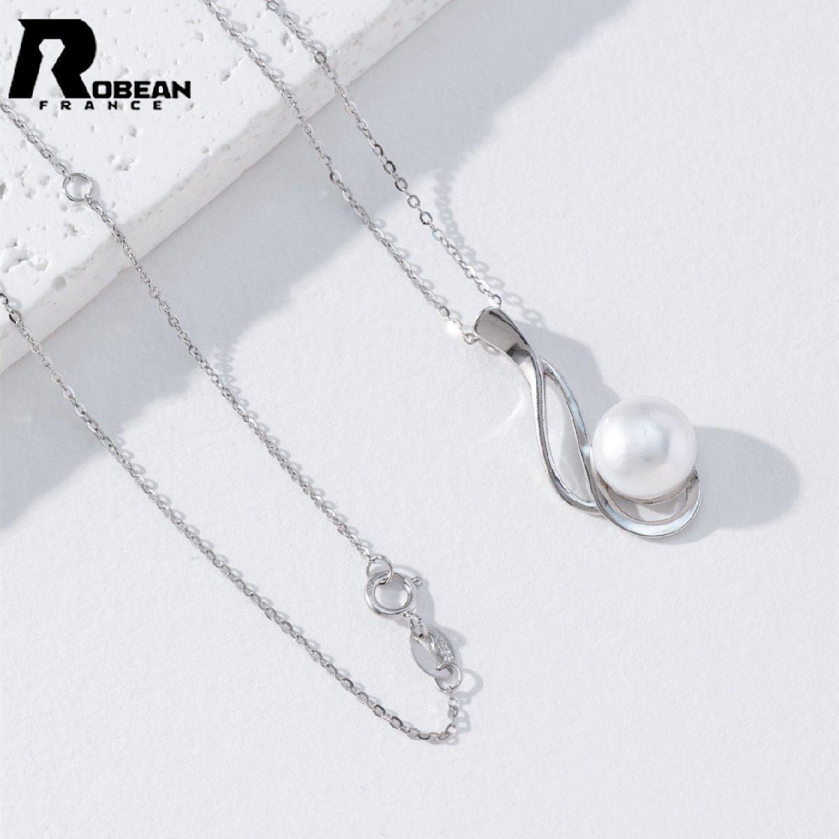 絶賛 EU製 定価5万円★ROBEAN・淡水真珠・ペンダント★天然パール パワーストーン s925 アコヤ真珠 本真珠 オシャレ 9.5-10mm P1110511拍卖