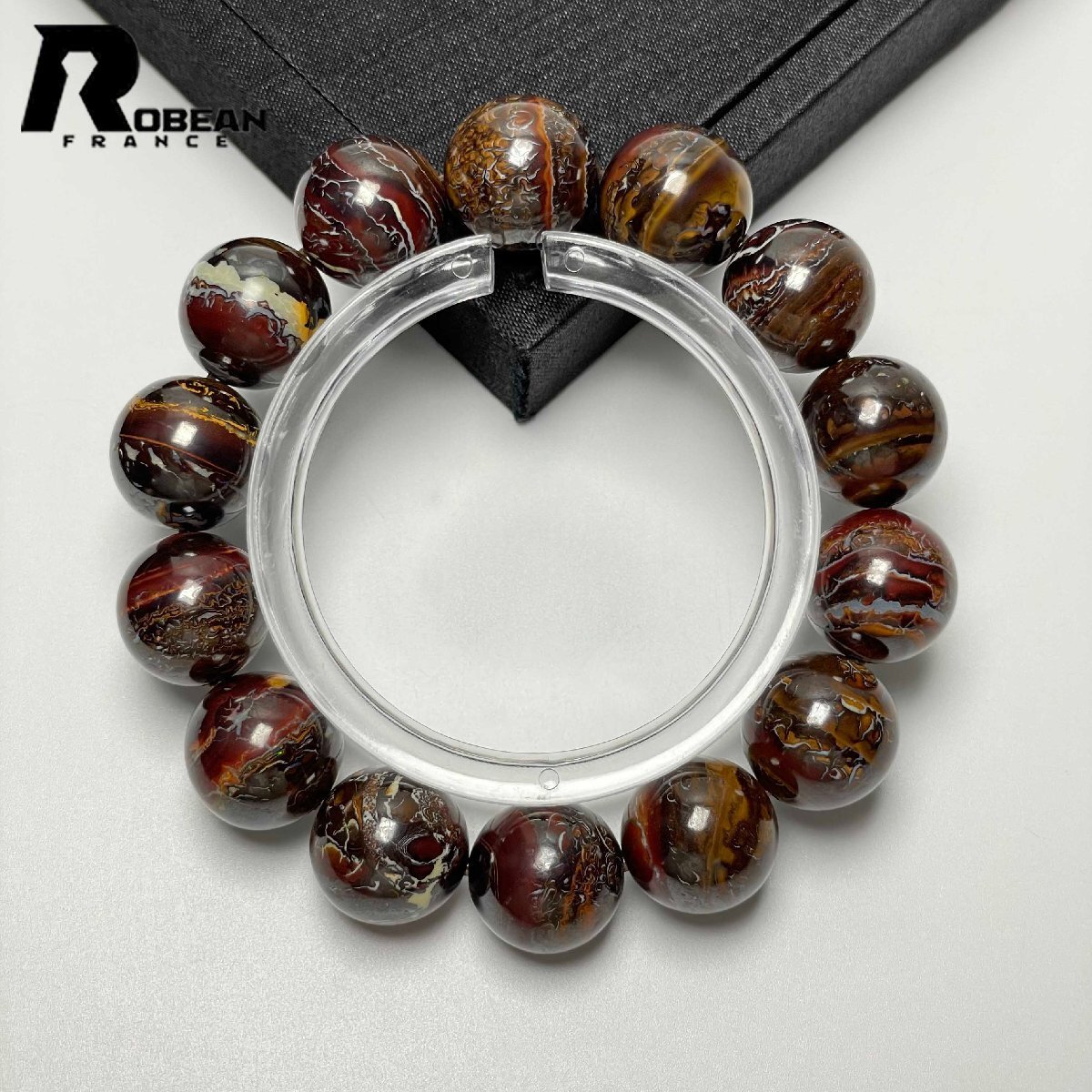 夢色 EU製 定価21万円★ROBEAN・ボルダーオパール★ブレスレット パワーストーン 天然石 綺麗 お守り 15.4-15.9mm L0321272拍卖