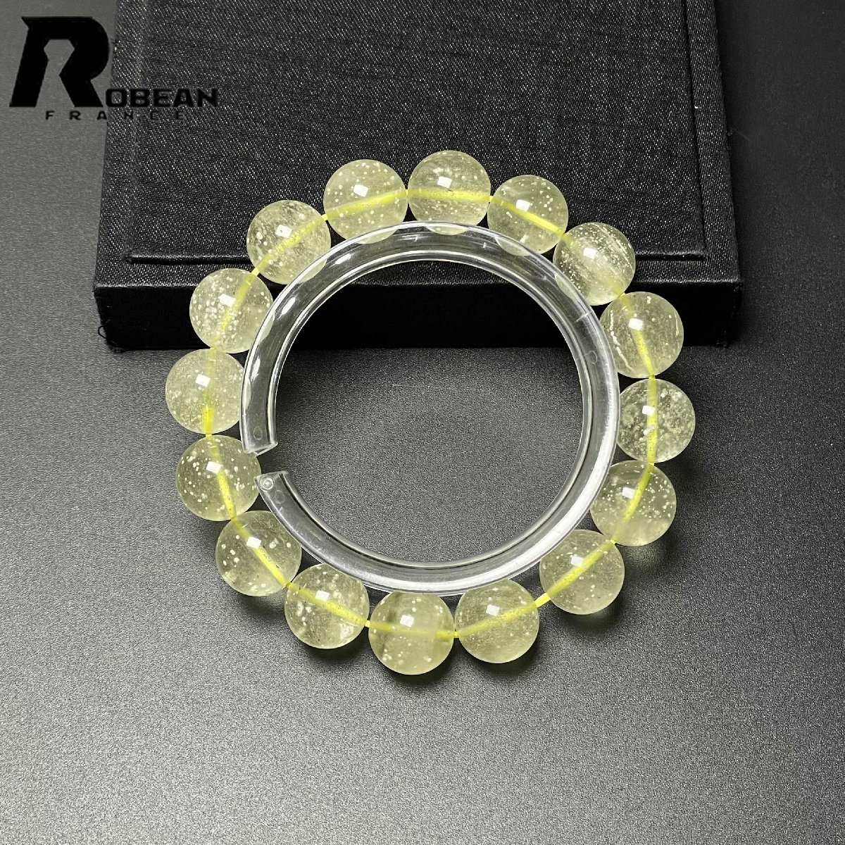 綺麗 EU製 定価19万円★ROBEAN・リビアングラス★パワーストーン アクセサリー 天然石 幸運 高級 お守り 約12.4-13.1mm M0722927拍卖