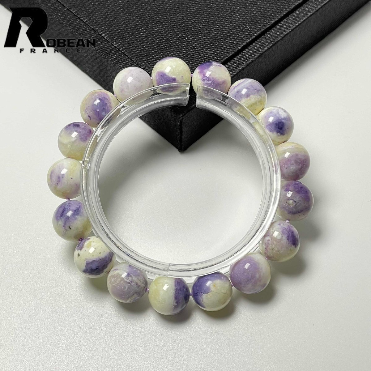 高級EU製 定価11万円★ROBEAN・アイスティファニーストーン★ブレスレット パワーストーン アクセサリー 癒し 浄化 約12.1-12.4mm M0312543拍卖