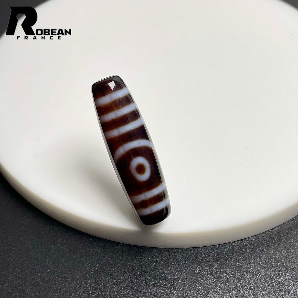 綺麗 EU製 定価6万円★ROBEAN・チベット天珠★パワーストーン アクセサリー 天然石 金運 お守り プレゼント 約38.3*11.4mm M0102924拍卖