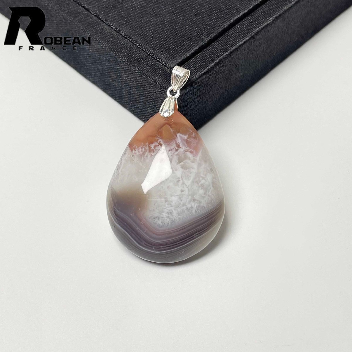 夢色EU製 定価6万円★ROBEAN・ピンク ペルシャメノウペンダント★パワーストーン アクセサリー 瑪瑙 金運 お守り 34.9*26.2*8.4mm M0424073拍卖