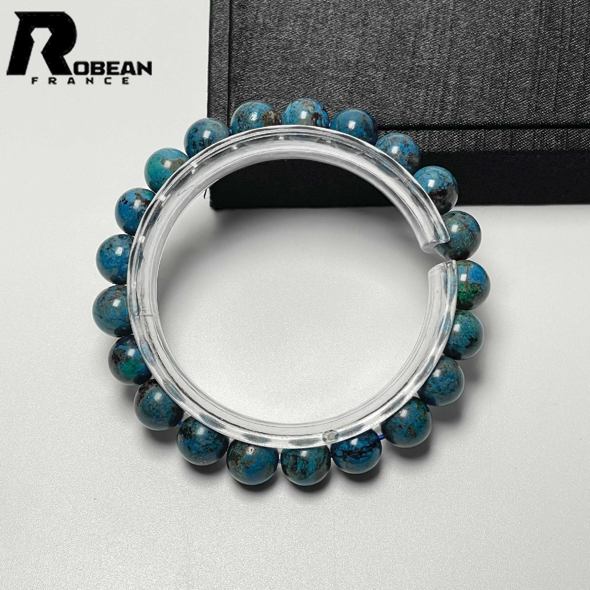 絶賛 EU製 定価7万円★ROBEAN・アズライト★ブレスレット パワーストーン 天然石 藍銅鉱 アクセサリー 綺麗 お守り 9.2-9.6mm M0408887拍卖
