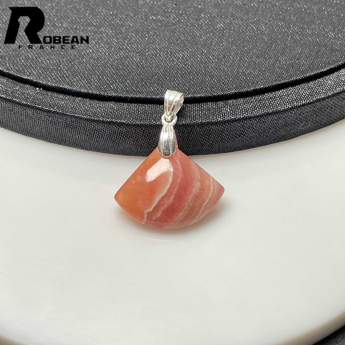 高級 EU製 定価9万円★ROBEAN・インカローズペンダント★パワーストーン アクセサリー 天然石 幸運 高級 約16.3*20.1*4.7mm M0504105拍卖