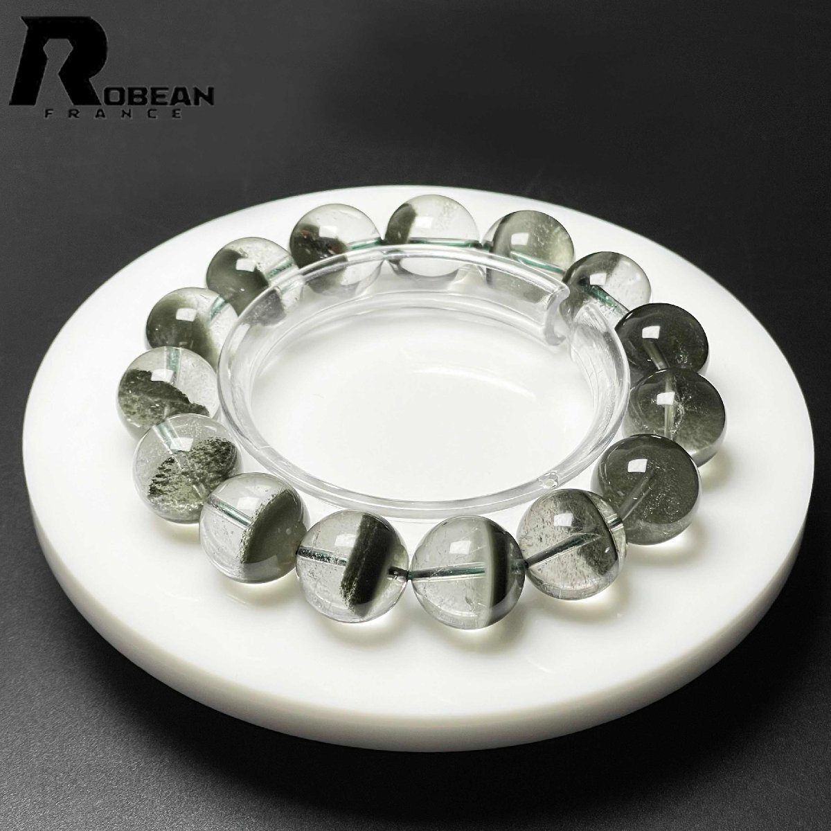 絶賛 EU製 定価91万円★ROBEAN・グリーントルマリン★パワーストーン ブレスレット 天然石 金運 浄化 綺麗 ギフト 14.8-15.6mm D1020793拍卖