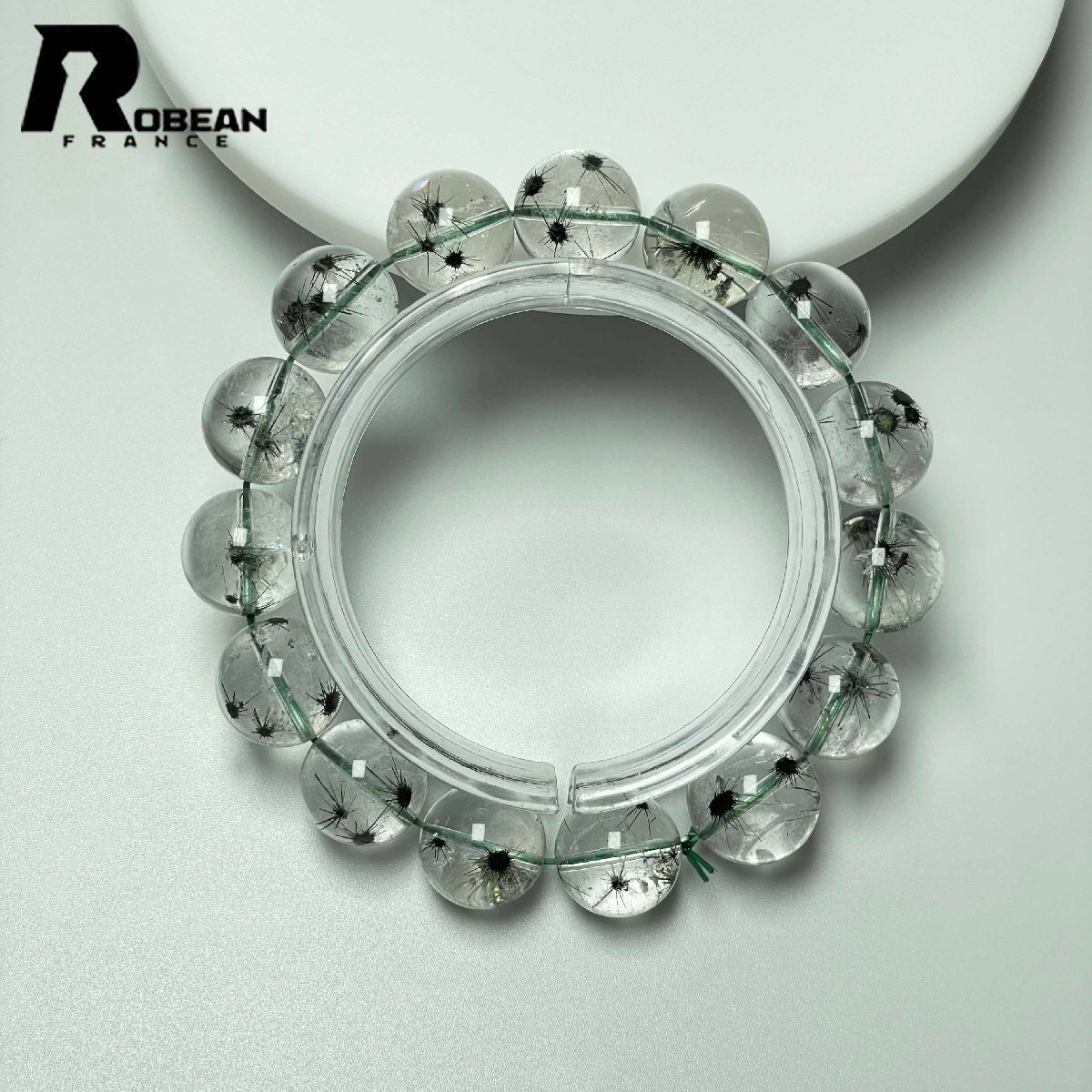 上品 EU製 定価158万円★ROBEAN・ホーランダイトインクォーツ★パワーストーン ブレスレット 天然石 幸運 お守り 約13.8-14.7mm D0328690拍卖