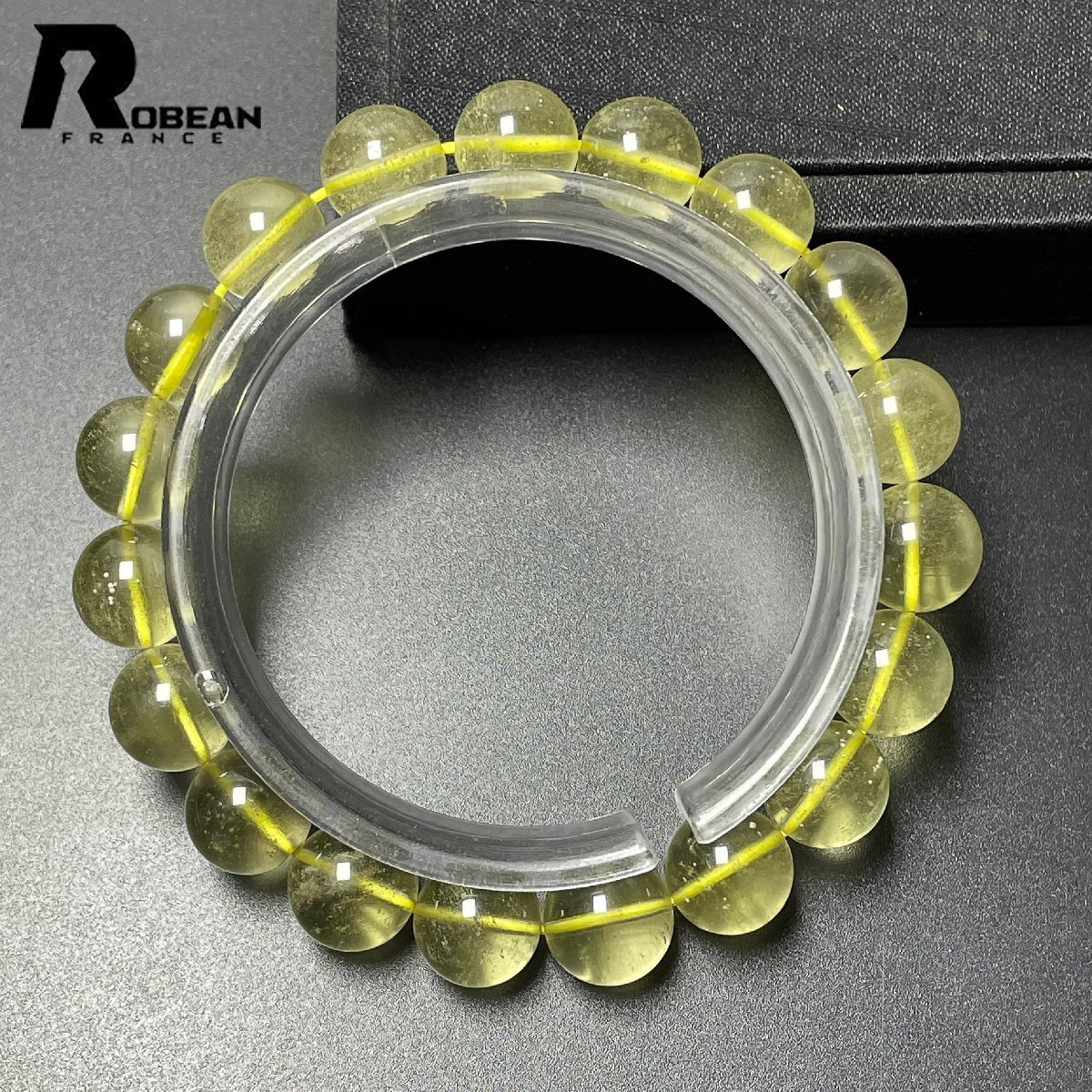 夢色 EU製 定価25万円★ROBEAN・リビアングラス★パワーストーン アクセサリー 天然石 幸運 高級 お守り 約10.3-11.1mm M1213755拍卖