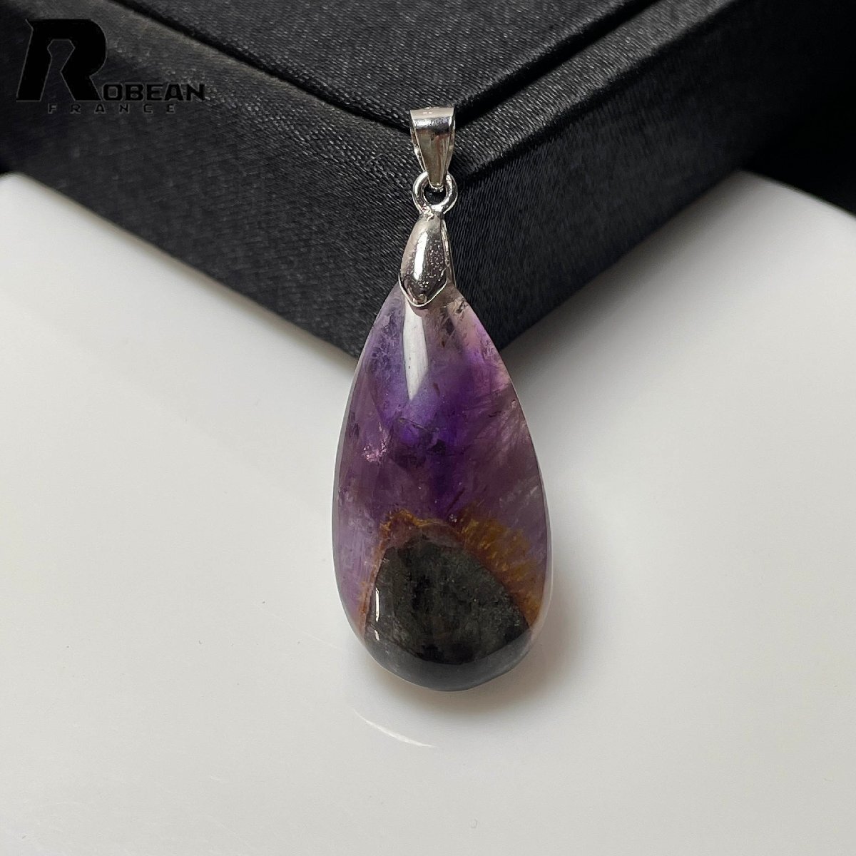 絶賛 EU製 定価7万円★ROBEAN・オーラライト23ペンダント★パワーストーン アクセサリー 天然石 高級 浄化 癒し 30*14.7*4.3mm M1212689拍卖