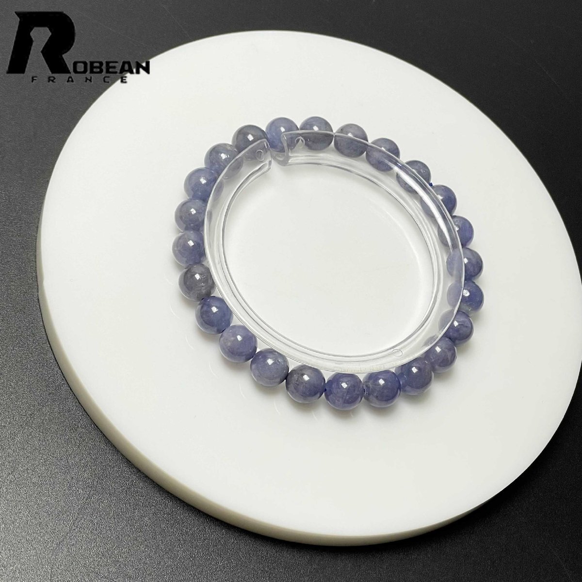 貴重 EU製 定価7万円★ROBEAN・タンザナイト★パワーストーン ブレスレット 天然石 原石 お守り ギフト 7.6-8mm M0714844拍卖