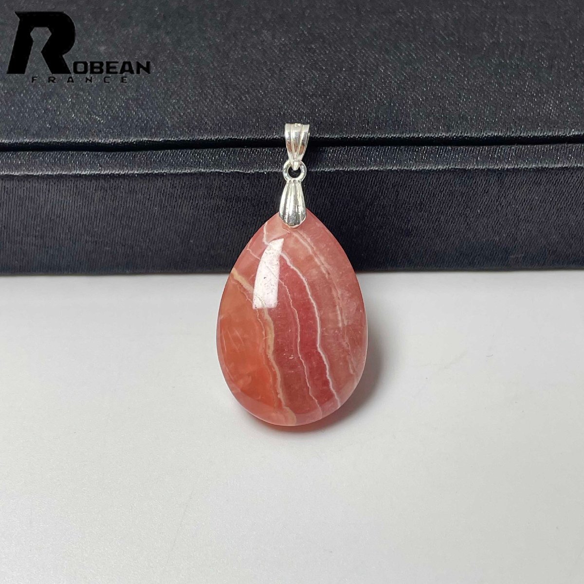 高級 EU製 定価10万円★ROBEAN・インカローズペンダント★パワーストーン アクセサリー 天然石 幸運 高級 約27.5*18.6*6.4mm M0602364拍卖