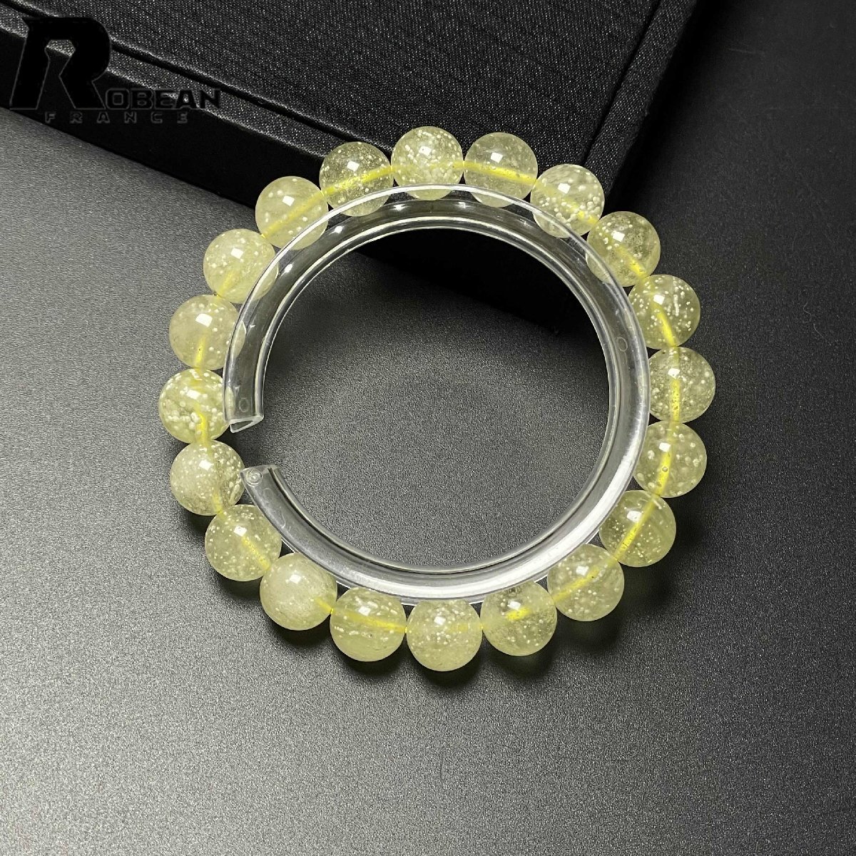 上品 EU製 定価13万円★ROBEAN・リビアングラス★パワーストーン アクセサリー 天然石 幸運 高級 お守り 約10.1-10.4mm M0722921拍卖