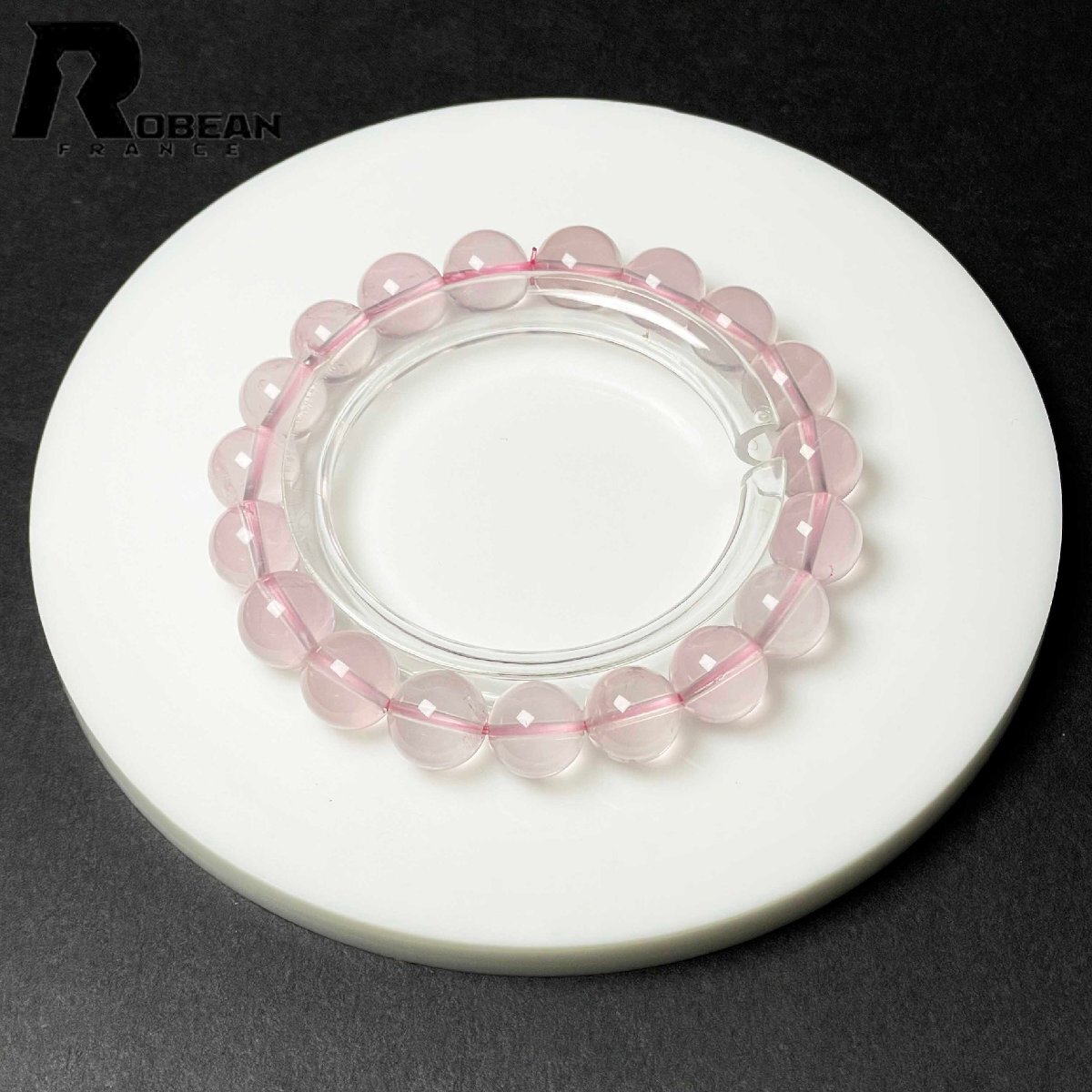 綺麗 EU製 定価7万円★ROBEAN・スターローズクォーツ★パワーストーン ブレスレット アクセサリー 水晶 開運 ギフト 10.2-10.7mm M1013691拍卖