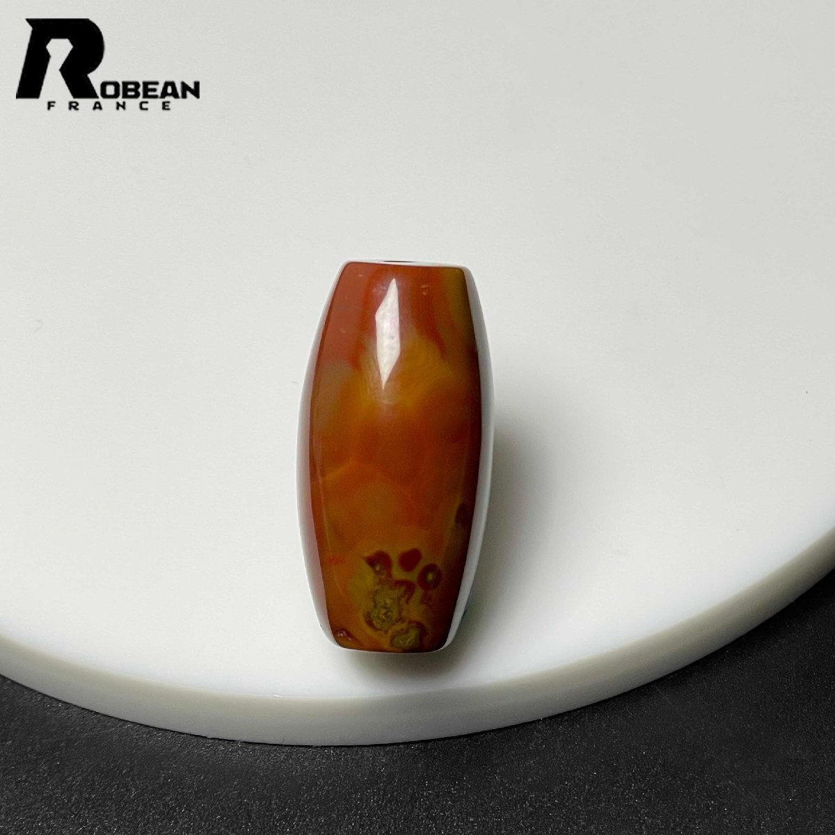 レア EU製 定価6万円★ROBEAN・チベット天珠★パワーストーン アクセサリー 天然石 金運 お守り プレゼント 約30.2*16.1*15.4mm M0102902拍卖