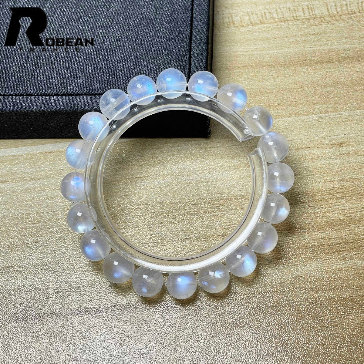 絶賛 EU製 定価7万円★ROBEAN・ブルームーンストーン★パワーストーン アクセサリー 天然石 開運 綺麗 お守り 9.3-9.8mm M0711826拍卖