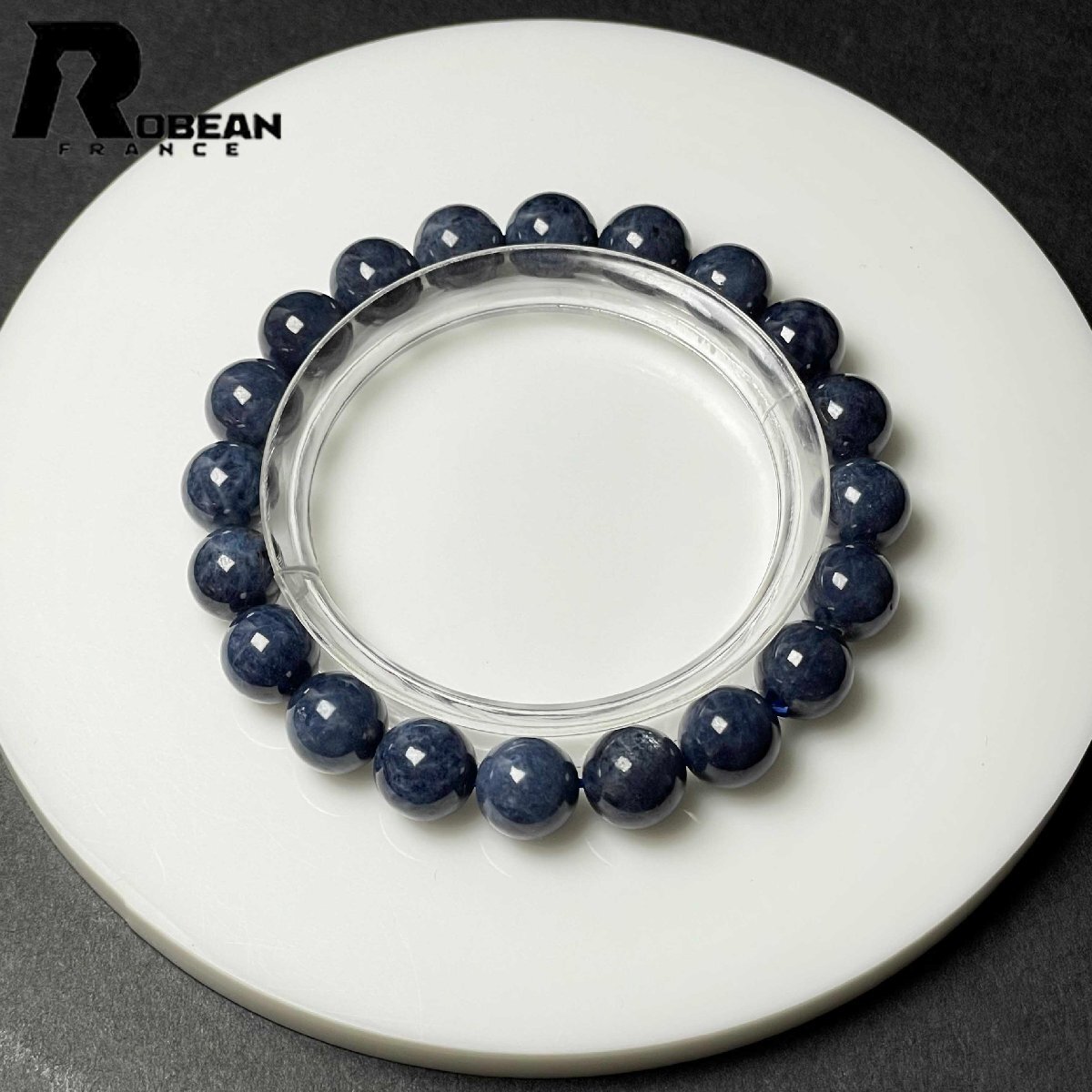 逸品 EU製 定価11万円★ROBEAN・サファイア★パワーストーン アクセサリー 天然石 青玉 きれいめ 約9.4-9.7mm M1015723拍卖