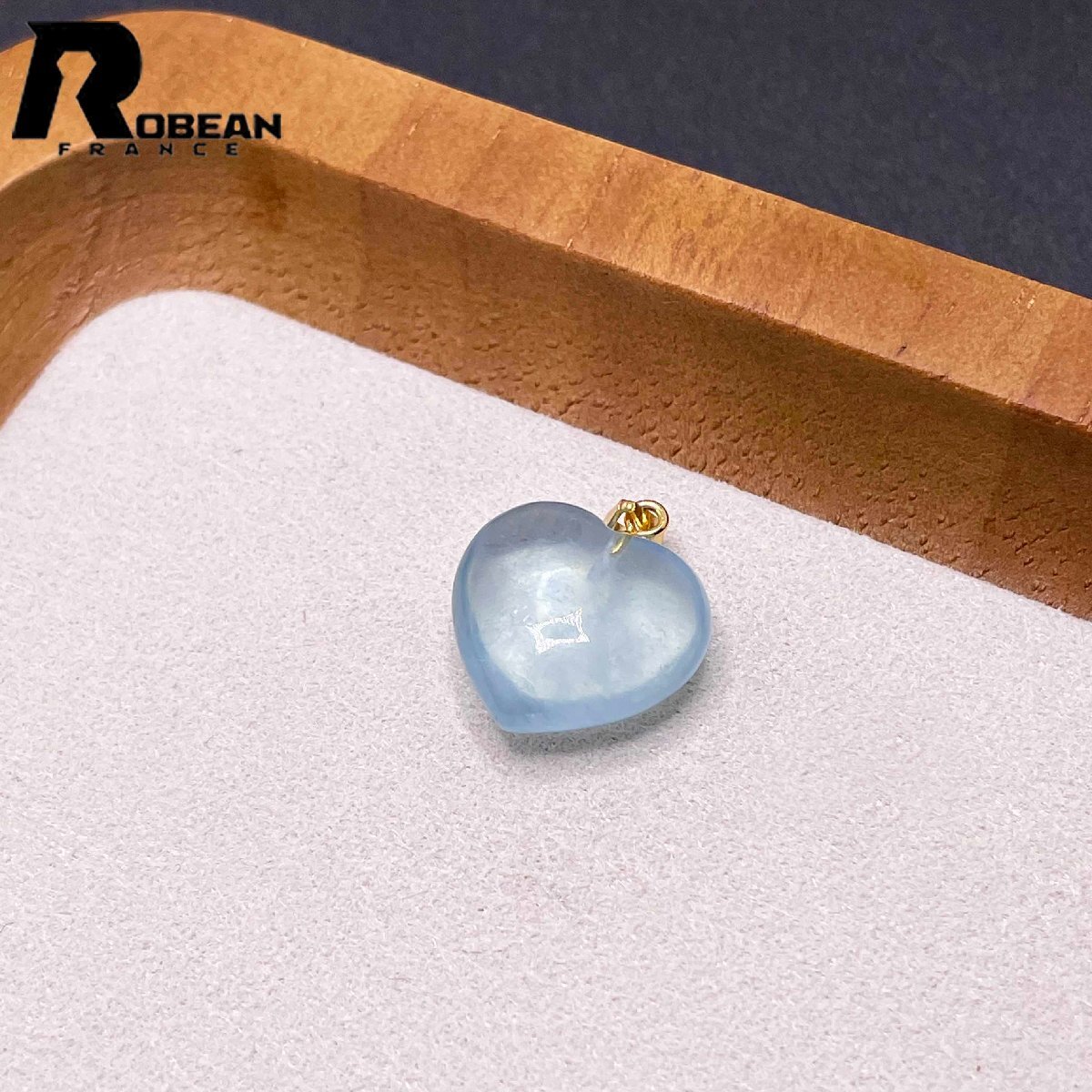 上級EU製 定価6万円★ROBEAN・ブルーアクアマリン・925銀ペンダント★パワーストーン アクセサリー 天然石 お守り14.8*16.1*7.5mm M1013695拍卖