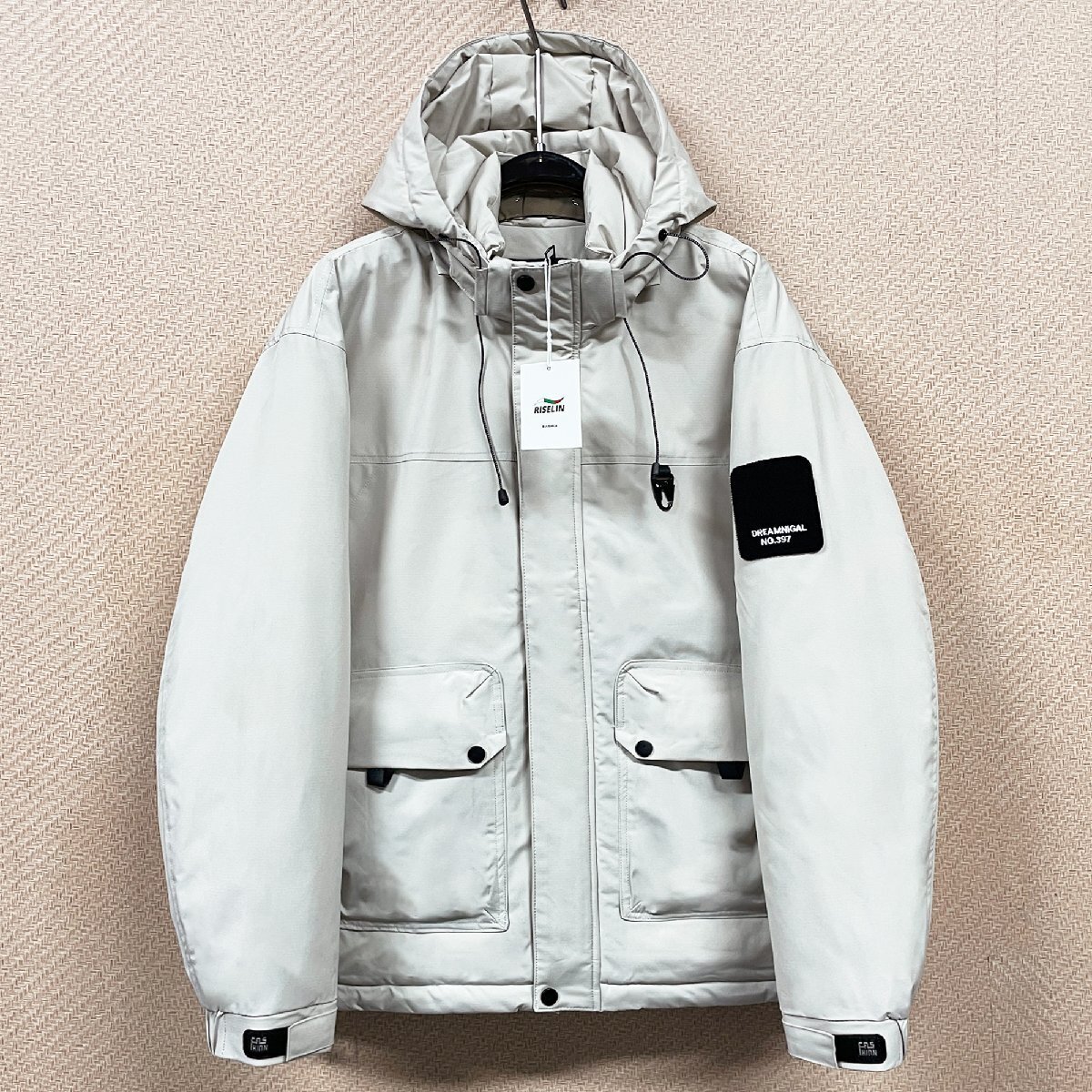 上品ヨーロッパ製※定価10万◆ブルガリア発※RISELIN ダウンジャケット 防寒防風 厚手 ソフト マウンテンパーカー アウトドア 秋冬 M/46拍卖