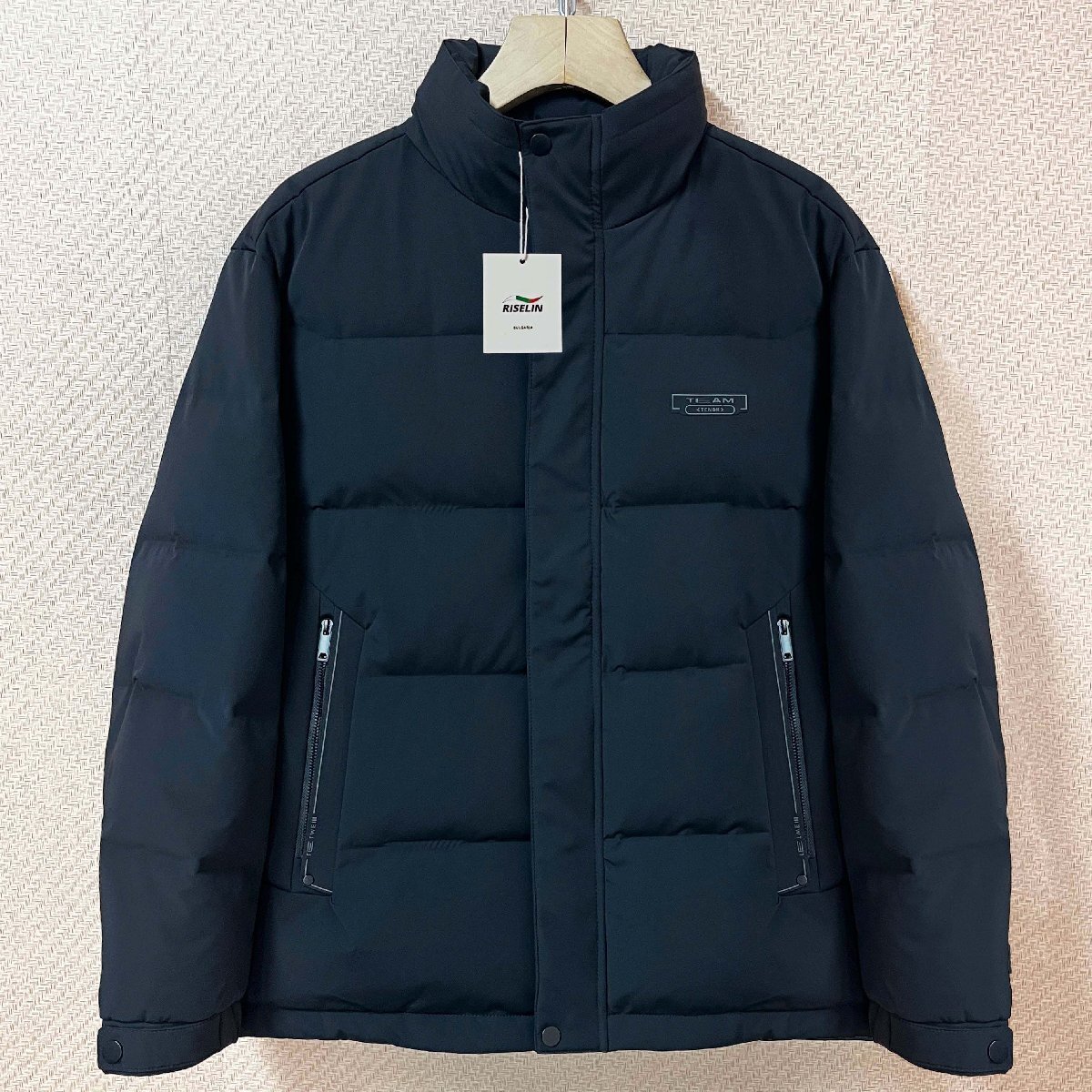 上級ヨーロッパ製※定価10万◆ブルガリア発※RISELIN ダウンジャケット ダックダウン90% 暖かい ゆったり 立ち襟 コート ブルゾン XL/50拍卖
