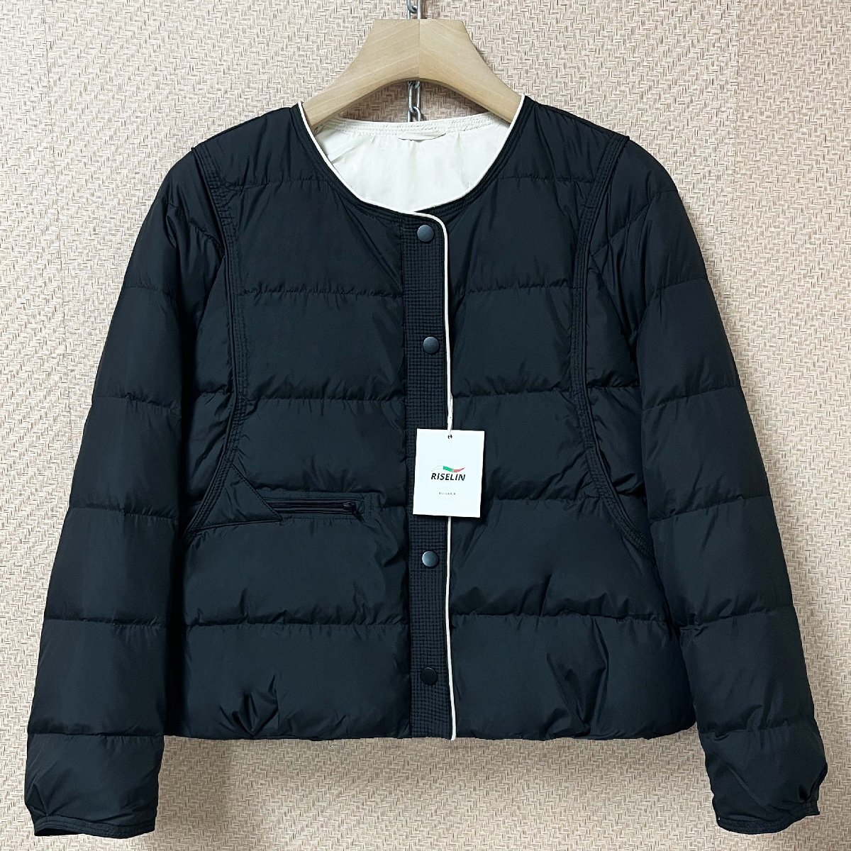 ヨーロッパ製※定価10万◆ブルガリア発※RISELIN ダウンジャケット 超軽量 ソフト 暖かい シンプル 着せ インナーダウン レディース M/46拍卖