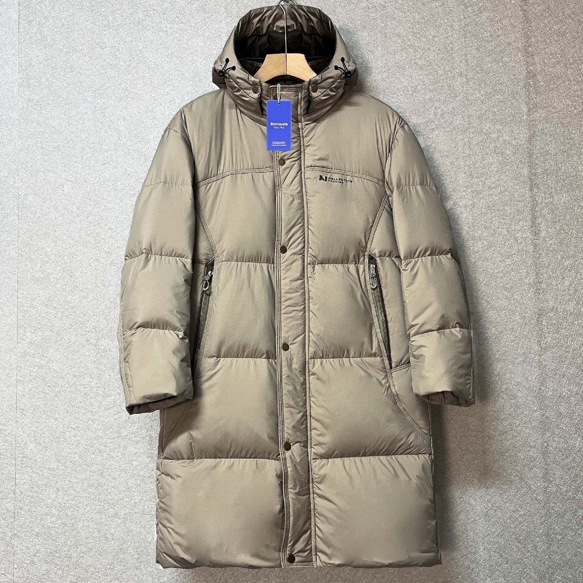 高級・ダウンジャケット 定価11万◆Emmauela・イタリア・ミラノ発◆ダックダウン90% 厚手 撥水 防寒 ロングコート アウター 真冬 2XL/52拍卖