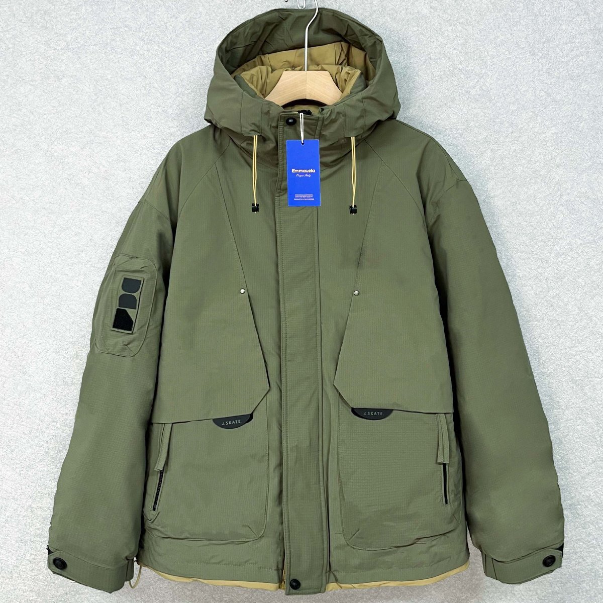 人気 ダウンジャケット 定価12万◆Emmauela・イタリア・ミラノ発◆グースダウン90% 機能性 重厚 マウンテンパーカー カジュアル 真冬 L/48拍卖