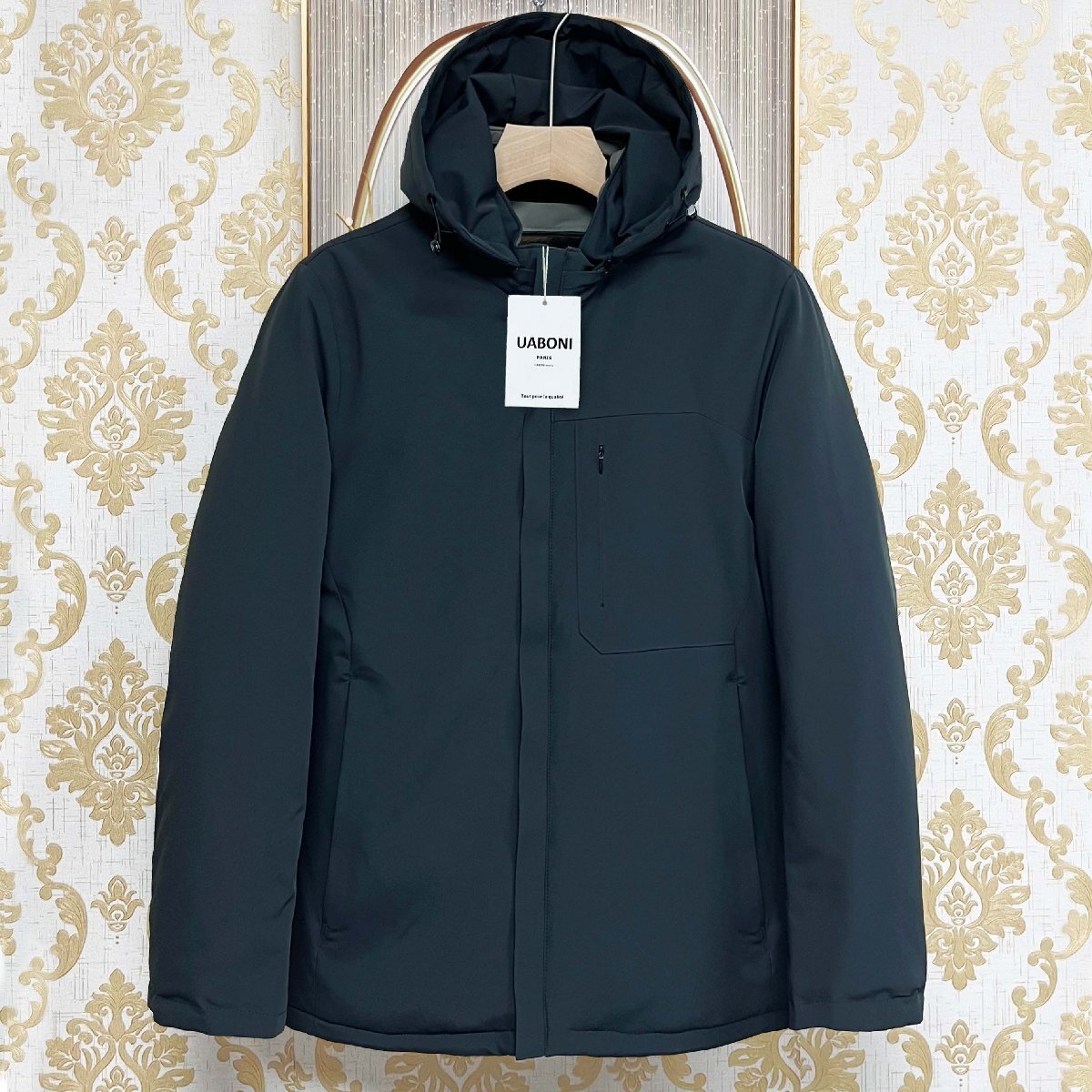 高級EU製&定価9万◆UABONI*Paris*ジャケット*ユアボニ*パリ発◆ミンク混 防寒 裏起毛 2点式 撥水加工 ブルゾン アウター コート XL/50拍卖