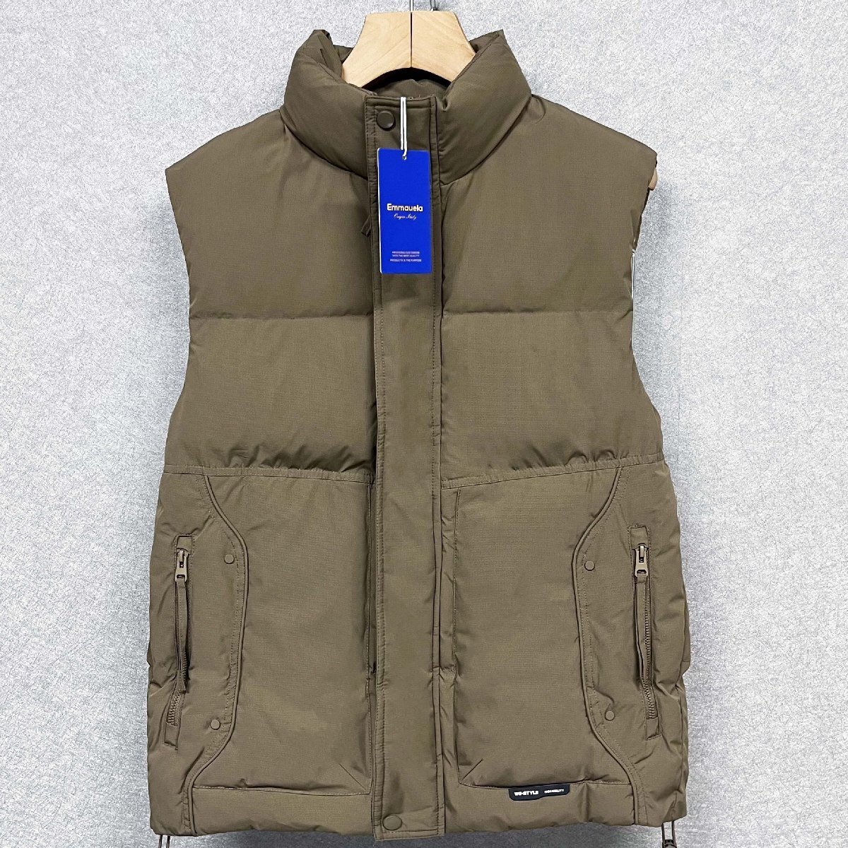 高級・ダウンベスト 定価8万◆Emmauela・イタリア・ミラノ発◆ダックダウン90% 保温 防寒 ゆったり シンプル カジュアル アウター 2XL/52拍卖