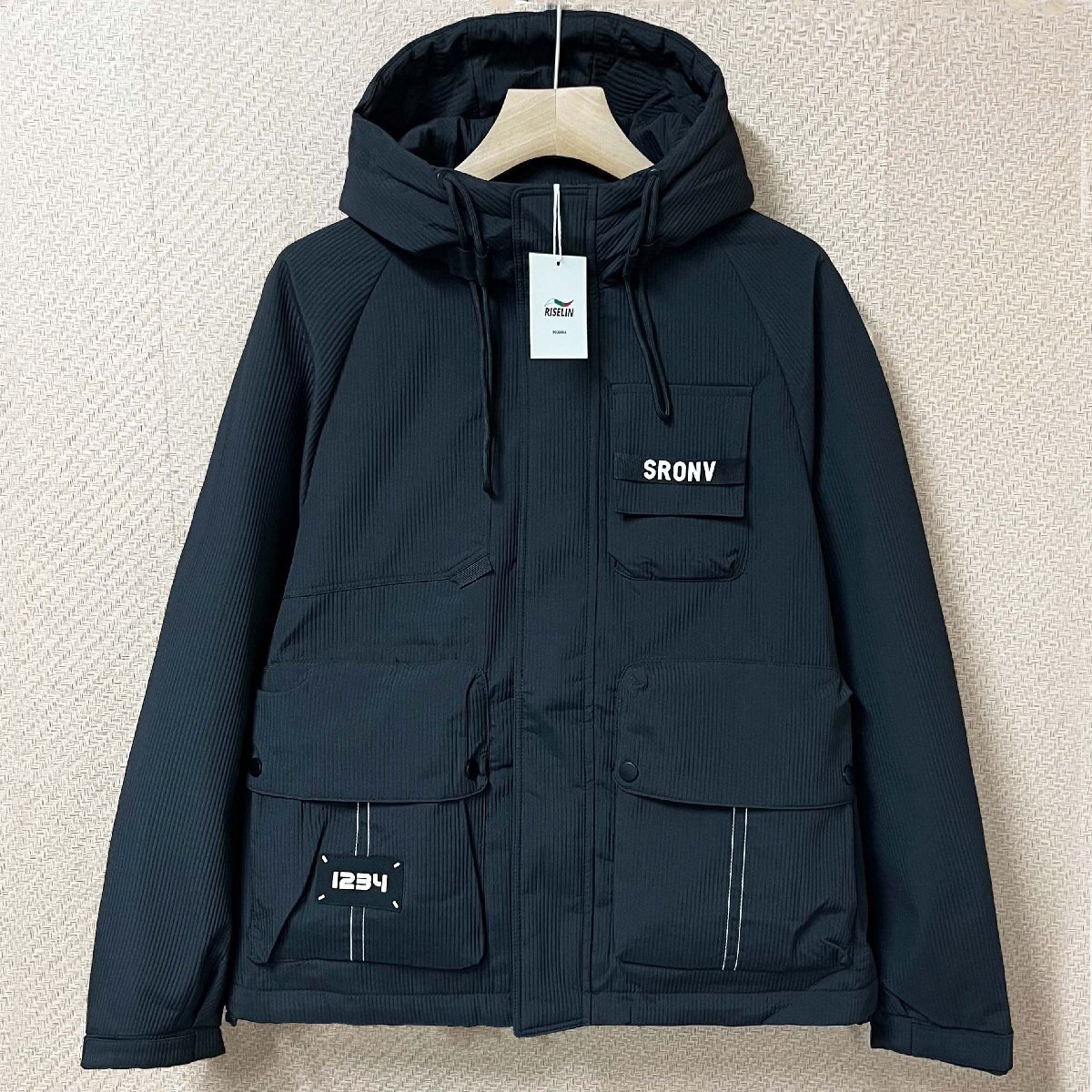 人気ヨーロッパ製※定価10万◆ブルガリア発※RISELIN ダウンジャケット ダックダウン90% 暖かい 防寒 フード付き アウター レジャー XL/50拍卖