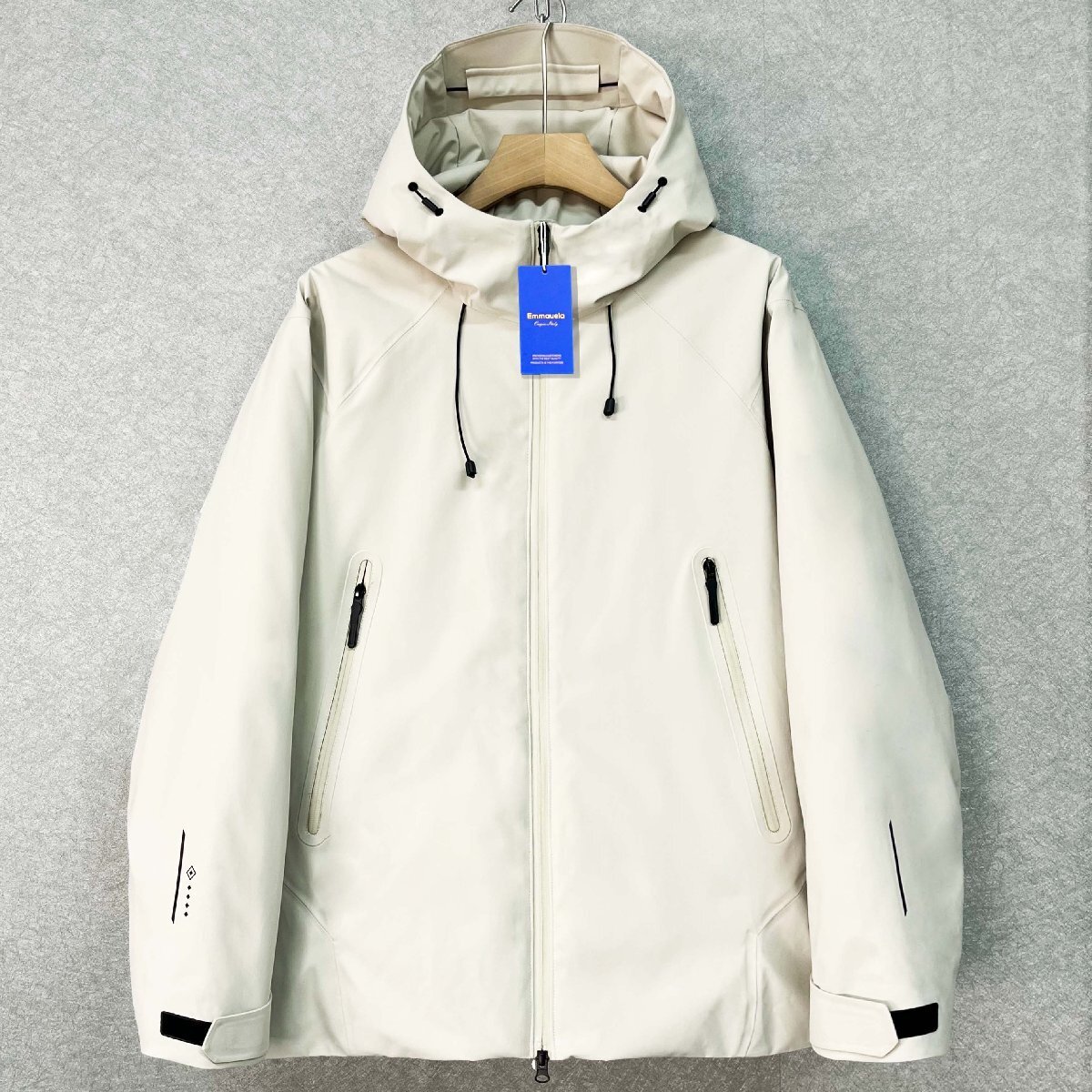 防寒・ダウンジャケット 定価15万◆Emmauela・イタリア・ミラノ発◆グースダウン90% 防風 マウンテンパーカー コート アウター 冬 M/46拍卖